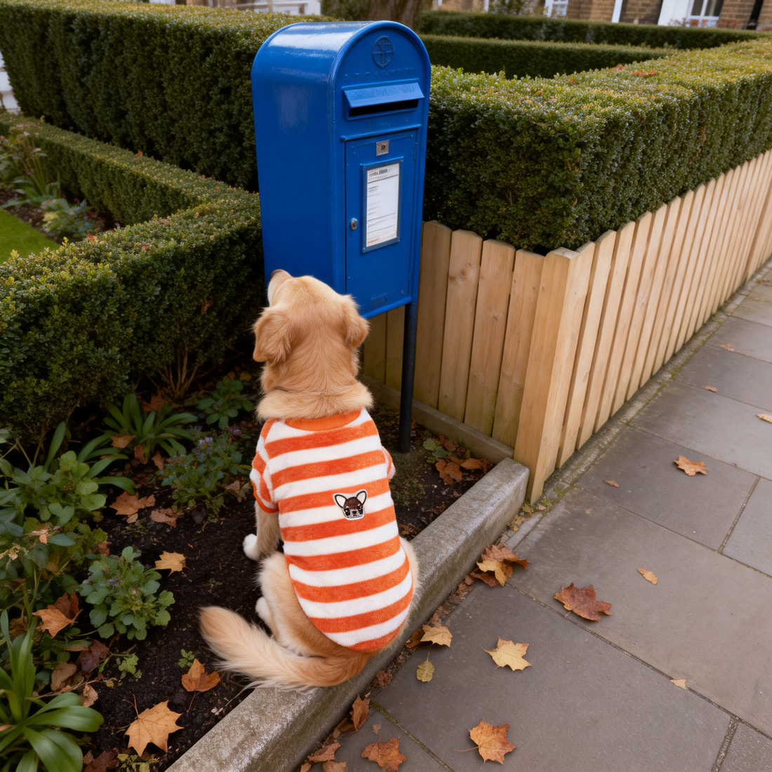 Striped Fleece Dog Top