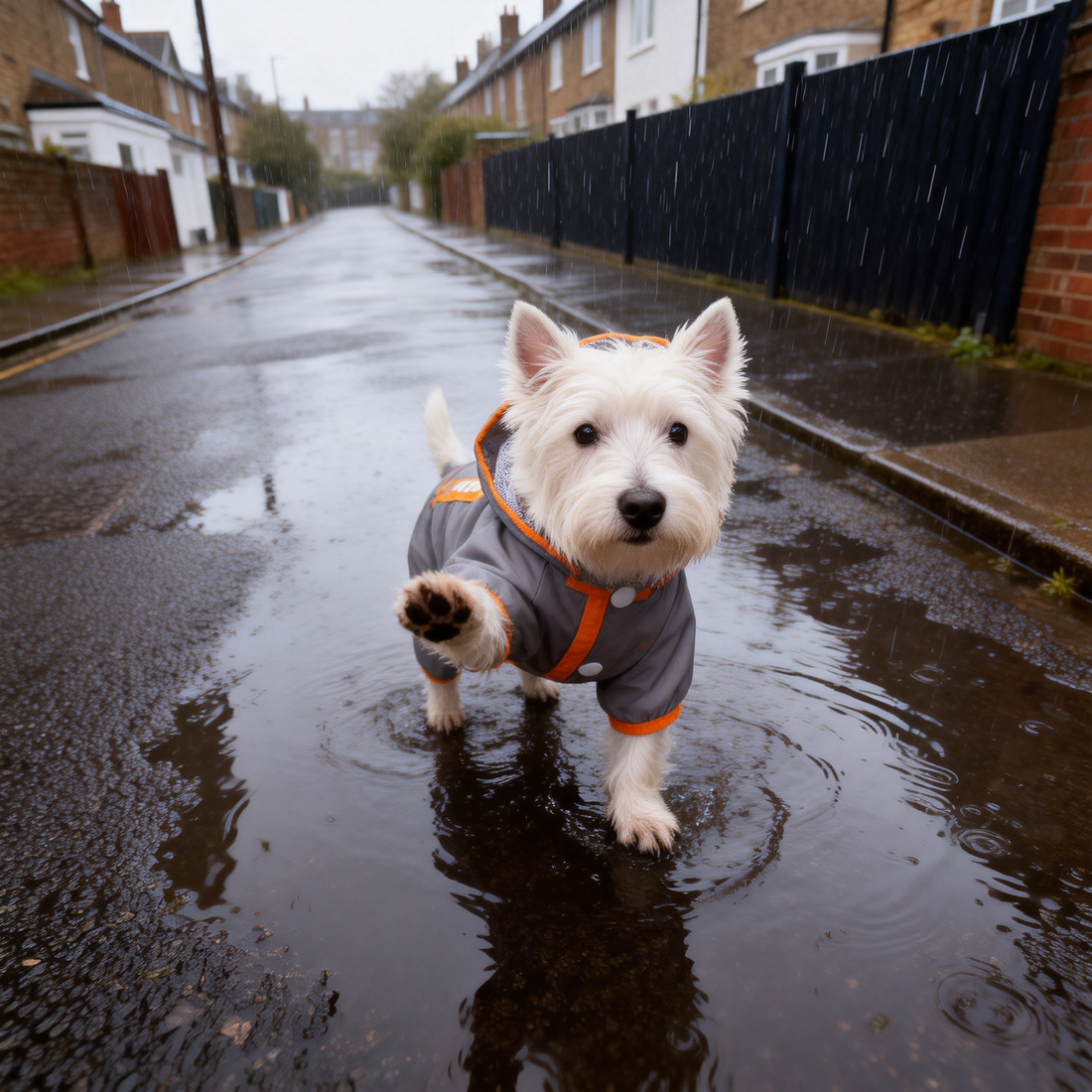 Detachable Tail Waterproof Dog Raincoat